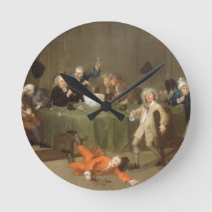 A Midnight Modern Conversation, c.1732 (oil on can Round Clock