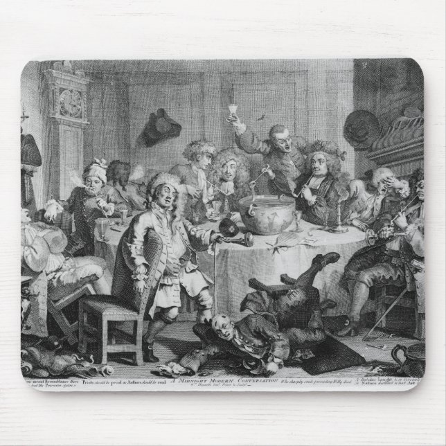 A Midnight Modern Conversation Mouse Pad (Front)