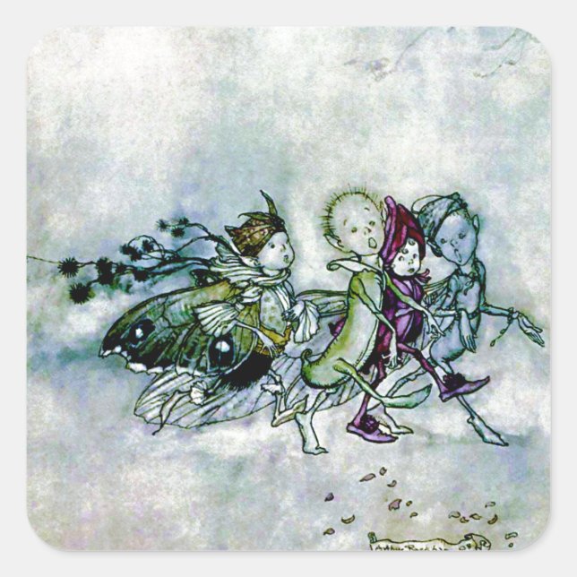 A Midsummer Night's Dream Fairies Square Sticker (Front)