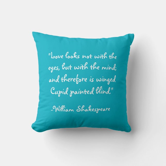 A Midsummer Nights Dream w Shakespeare Quote Cushion (Front)
