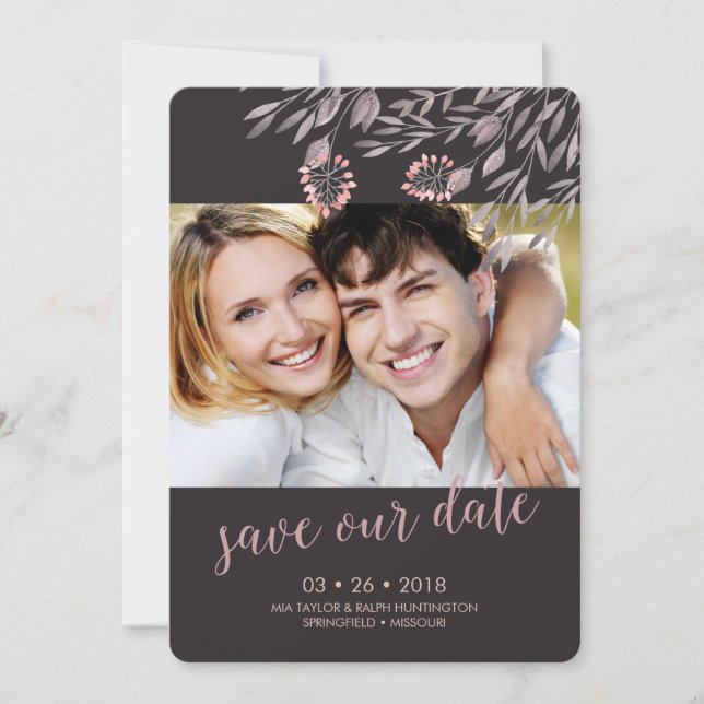 A Midsummer Night's Dream Wedding Save the Date (Front)