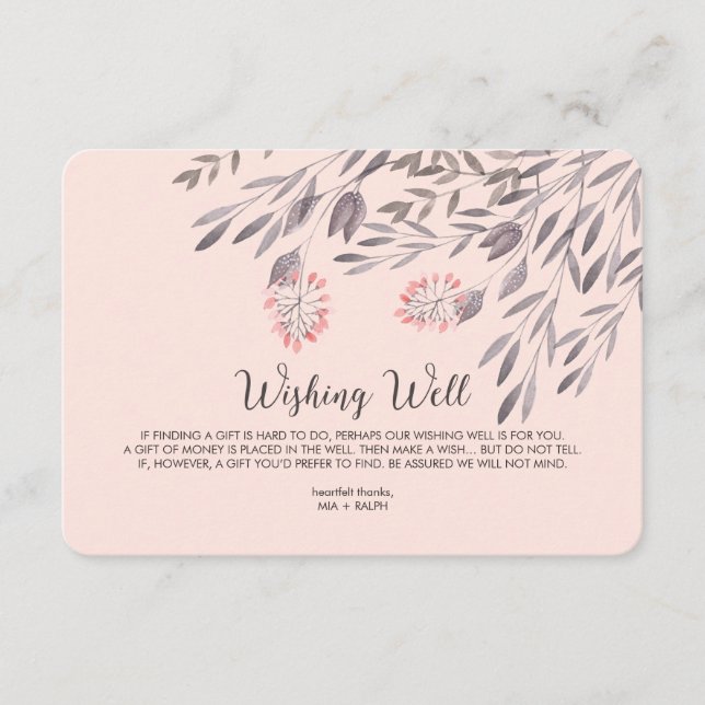 A Midsummer Night's Dream Wishing Well Enclosure Card (Front)