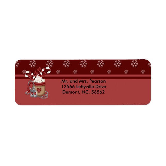 A Military Christmas Return Address Label (Front)