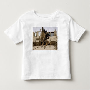 A military working dog sits on a M2A3 Toddler T-Shirt
