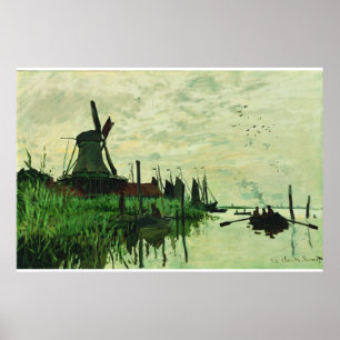 A Mill In Zandam 2 - Claude Monet - 1871 Poster