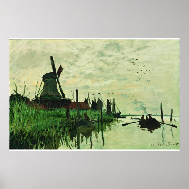 A Mill In Zandam 2 - Claude Monet - 1871 Poster (Front)