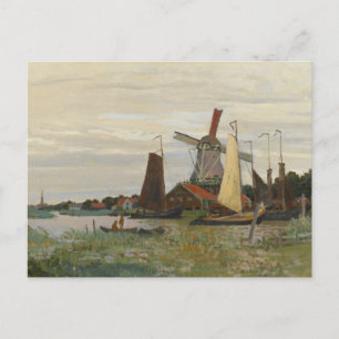 A Mill In Zandam - Claude Monet - 1871 Postcard