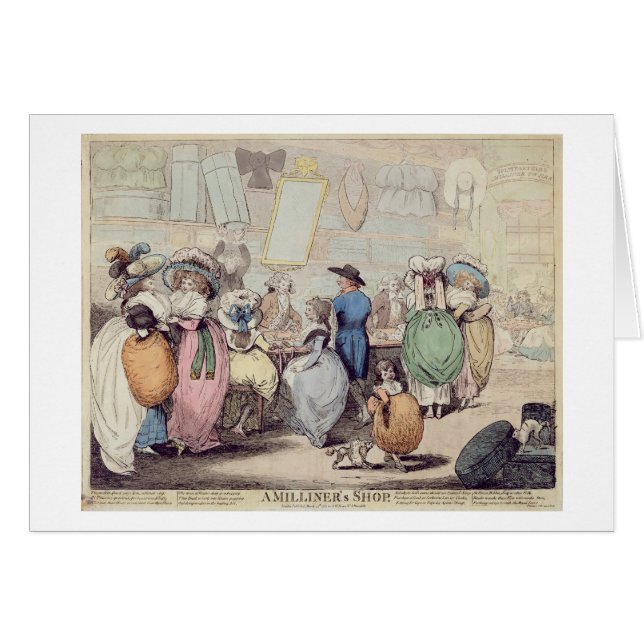 A Milliner's Shop, published in 1787 (hand coloure (Front Horizontal)