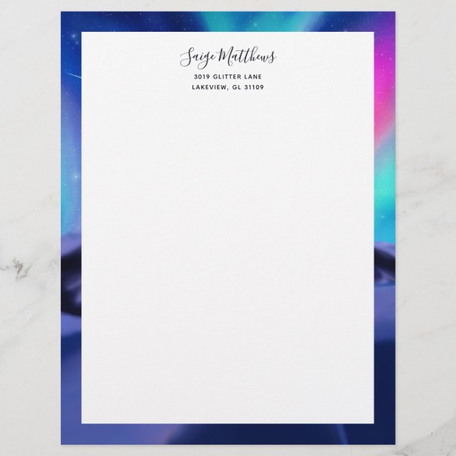 A Million Aurora Dreams Custom Letterhead (Front)