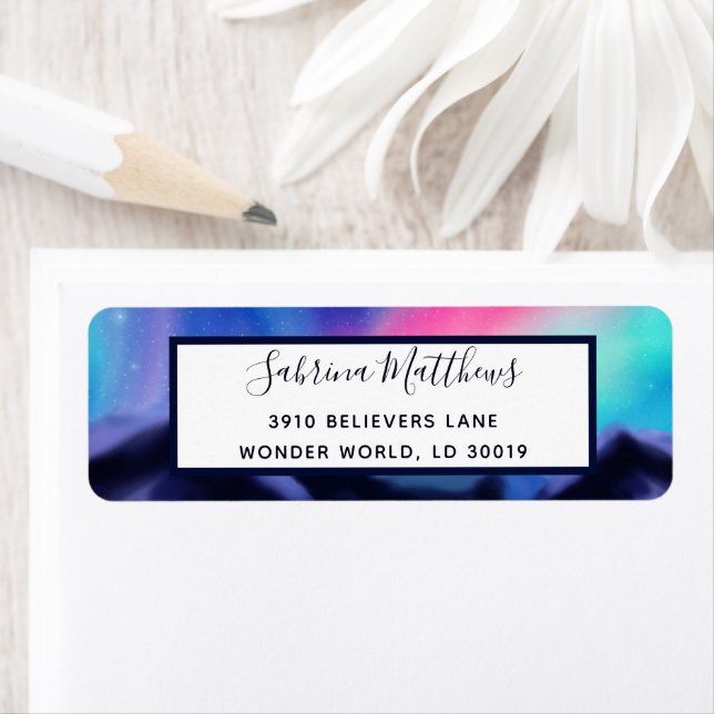 A Million Aurora Dreams Label Return Address Label (Insitu)