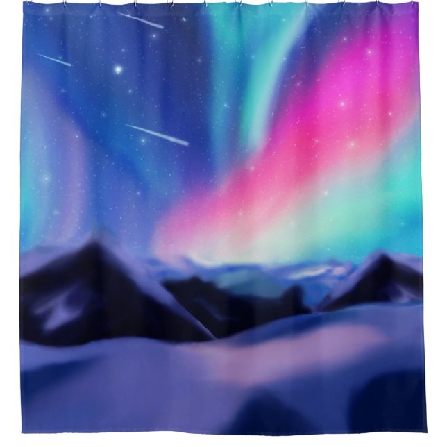 A Million Aurora Dreams Shower Curtain (Front)