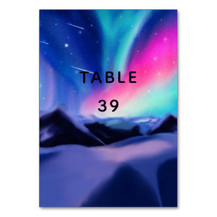 A Million Aurora Dreams Table Number