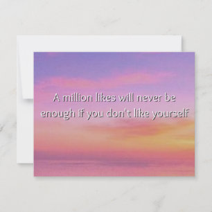 A Million Likes Sunset Astethic Mini  Holiday Card