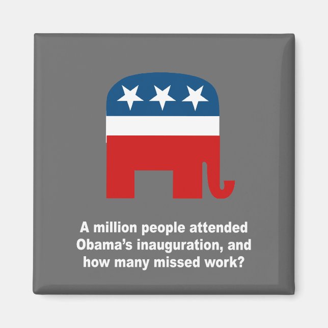 A million people attended Obama's inauguration Magnet (Front)