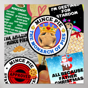 A Mince Pie Montage under the Magnifying Glass Poster