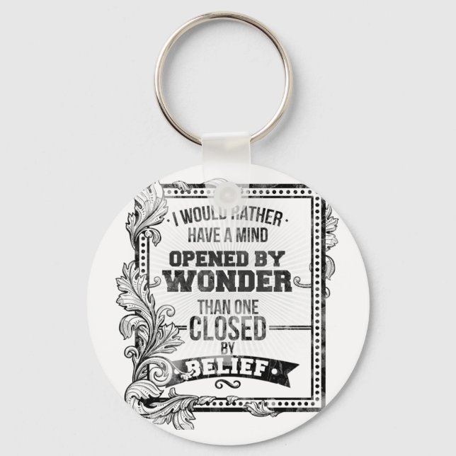 A Mind Opened by Wonder Key Ring (Front)