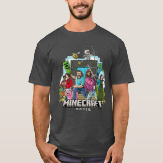 A Minecraft Movie Main Characters Group Shot Carto T-Shirt