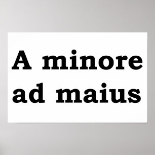 A minore ad maius poster