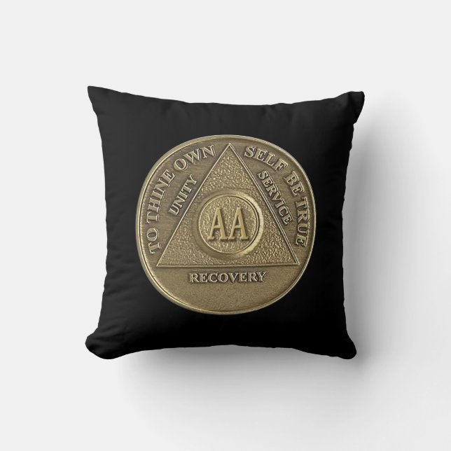 A Miracle Happened On CUSTOM DATE Sober Coin Cushion (Front)