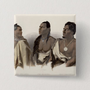 A Missouri Indian, an Oto Indian and the Chief of 15 Cm Square Badge