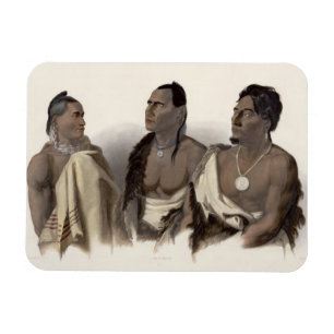 A Missouri Indian, an Oto Indian and the Chief of Magnet