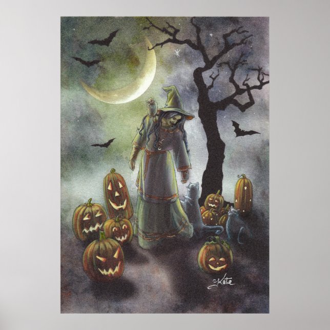 A misty walk at Halloween. Poster (Front)