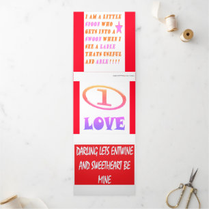 A mix of poems for romantics and fun Tri-Fold holi Card