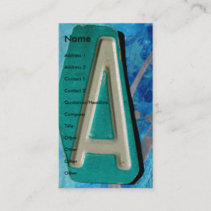 "A" Mixed Media Business Card