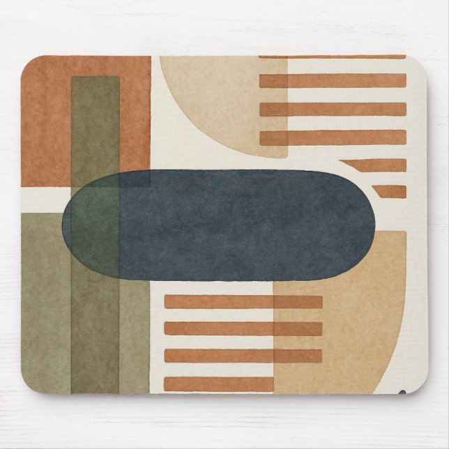 A modern abstract design featuring overlapping geo mouse pad (Front)