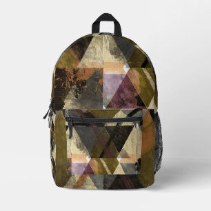 A modern abstract design printed backpack
