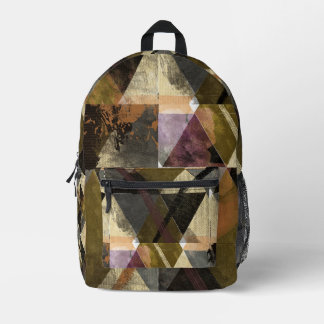 A modern abstract design printed backpack