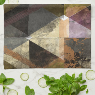 A modern abstract design tea towel