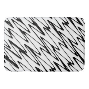 A Modern Abstract Energetic Line Art Bath Mat