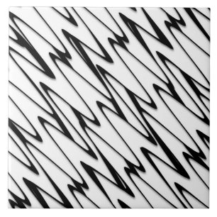 A Modern Abstract Energetic Line Art  Ceramic Tile