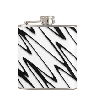 A Modern Abstract Energetic Line Art Hip Flask