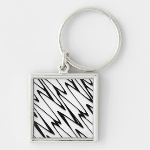 A Modern Abstract Energetic Line Art Key Ring