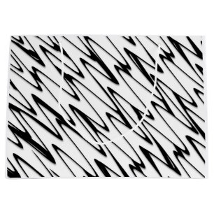 A Modern Abstract Energetic Line Art Large Gift Bag