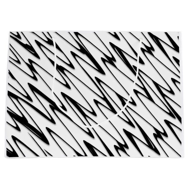 A Modern Abstract Energetic Line Art  Large Gift Bag (Front)