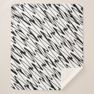 A Modern Abstract Energetic Line Art Sherpa Blanket