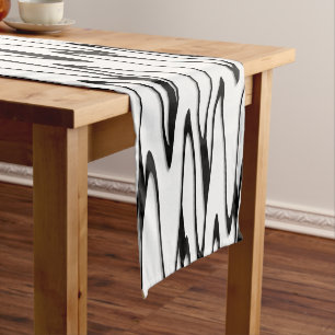 A Modern Abstract Energetic Line Art Short Table Runner