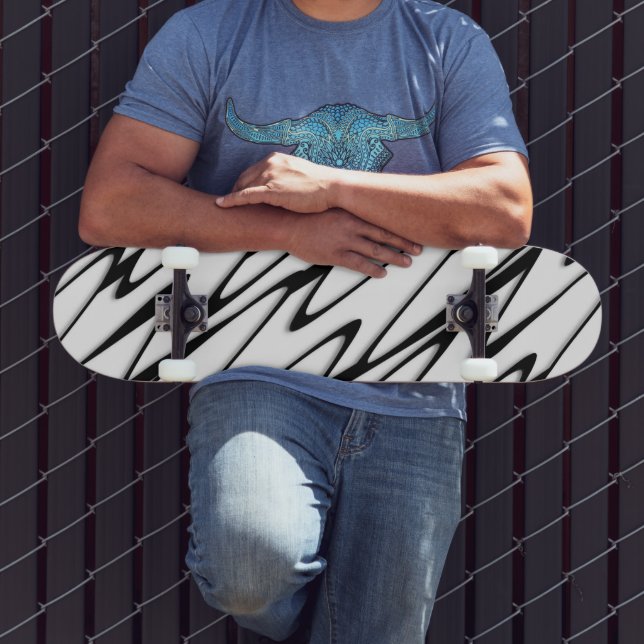 A Modern Abstract Energetic Line Art  Skateboard (Outdoor 3)