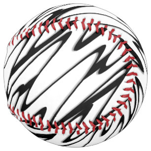 A Modern Abstract Energetic Line Art Softball