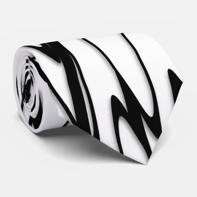 A Modern Abstract Energetic Line Art  Tie (Rolled)