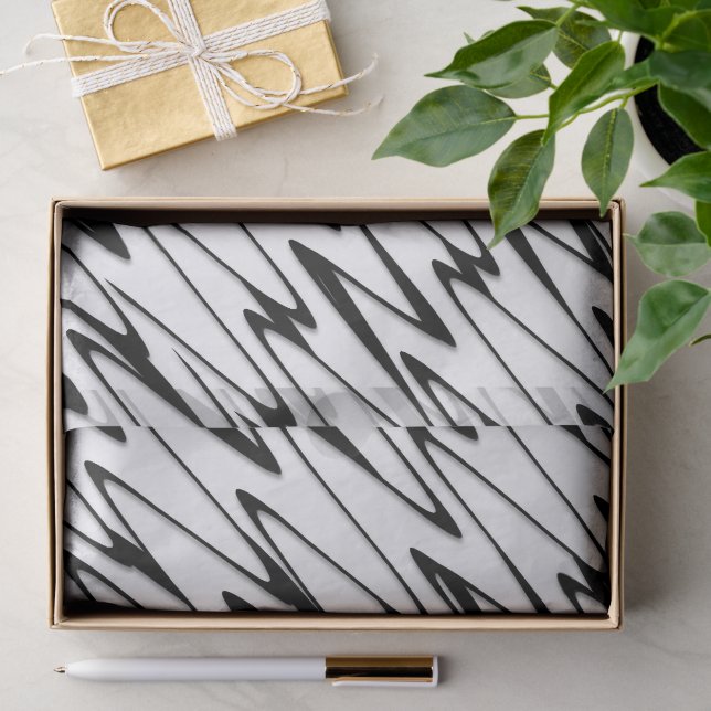 A Modern Abstract Energetic Line Art  Tissue Paper (Gift)