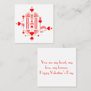 A modern and romantic monogram initial design card