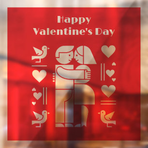A modern Bauhaus-style Valentine’s Day