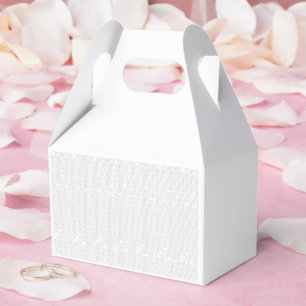 A modern design featuring a sleek combination of w favour box