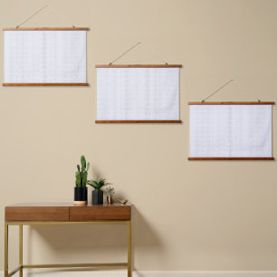 A modern design featuring a sleek combination of w hanging tapestry