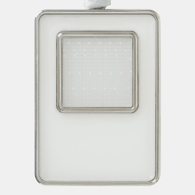 A modern design featuring a sleek combination of w silver plated framed ornament (Front)