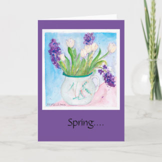 A modern jug holds spring's early warning system! card